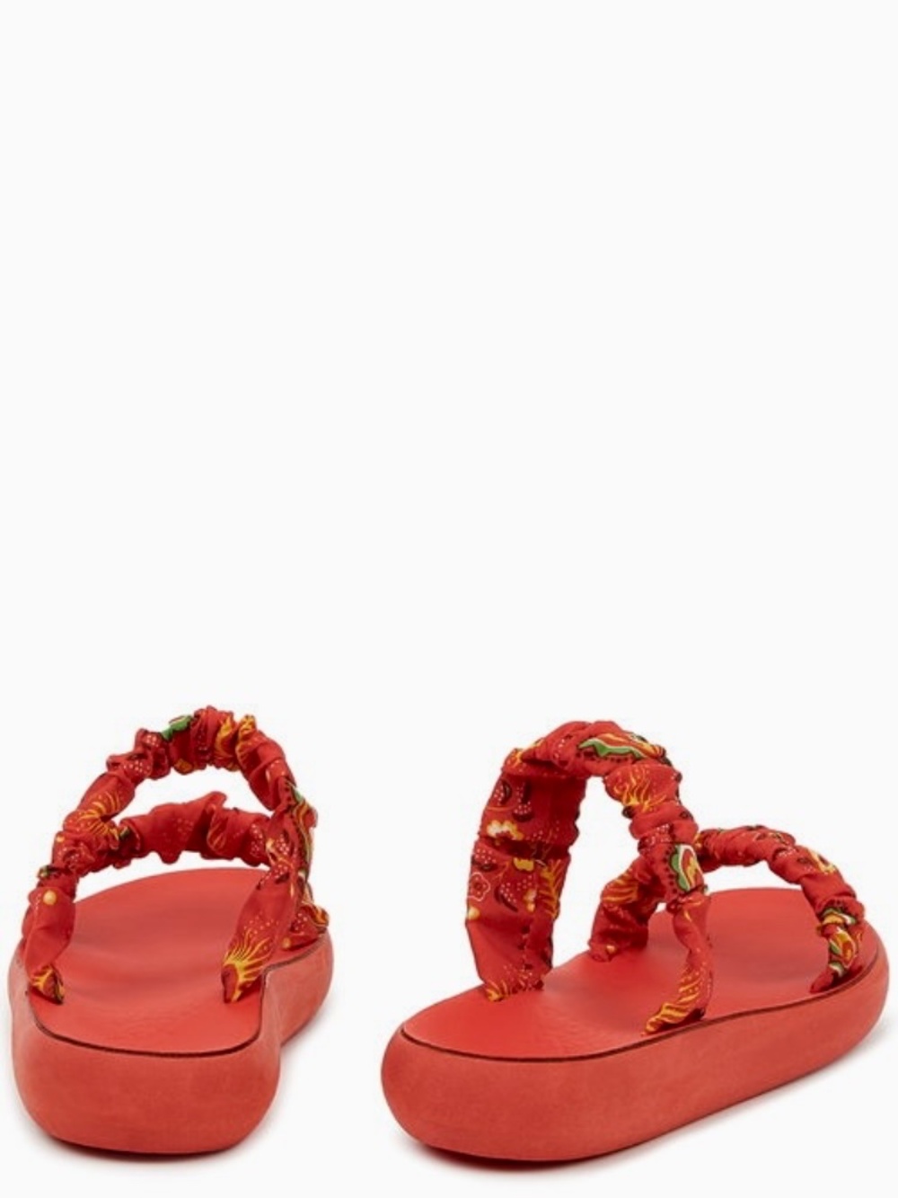Funky nwt red Ancient Greek sandals in bandana print size 40 - Picture 10 of 10